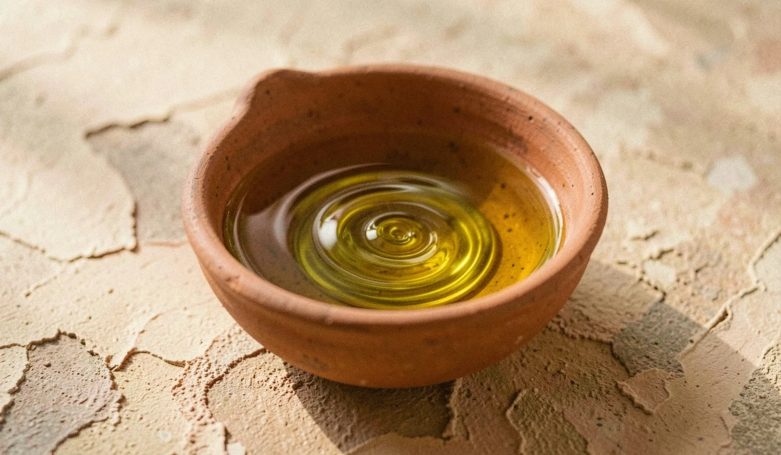 Textura de aceite de oliva y cerámica